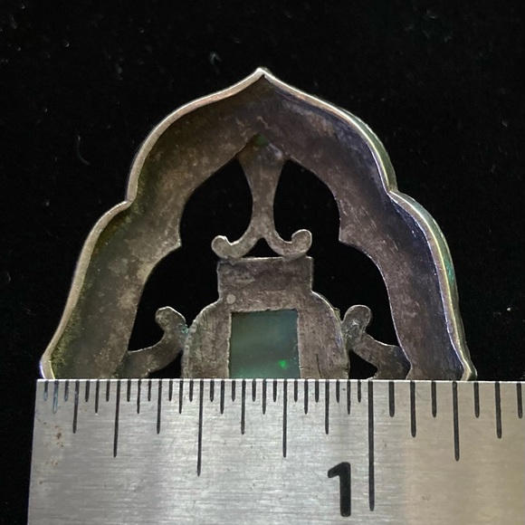 Antique silver and boulder opal pendant - Picture 13 of 14